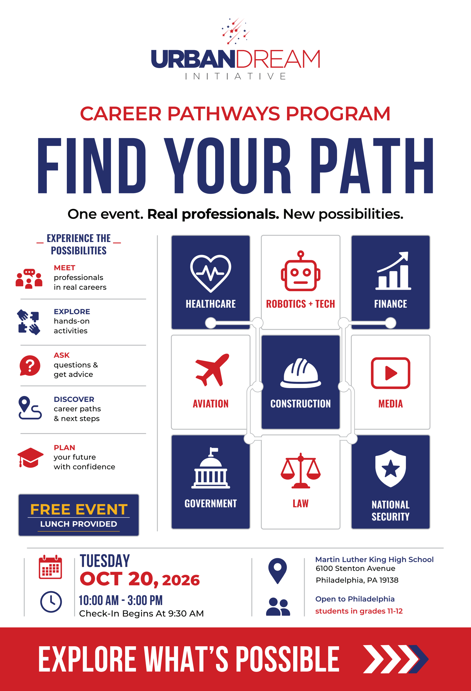Career Pathways Program: Find Your Path, October 20, 2026
